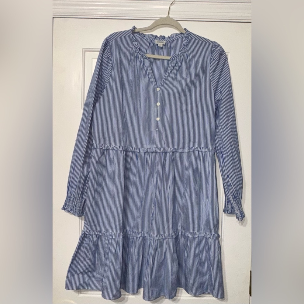 J. Crew Women’s Blue and White Striped Dress